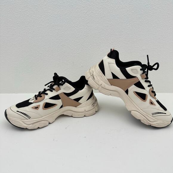 Steve Madden Cordyn Black and Tan Chunky Sneakers Women's 9.5 - Picture 5 of 8